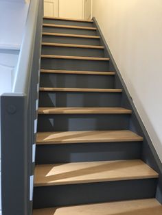 a set of stairs leading up to a door