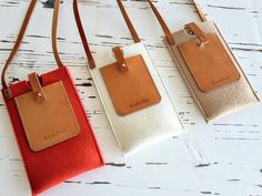 Pochette Portable, Diy En Cuir, Hands Free Bag, Diy Leather Projects, Felt Bag, Stylish Bag