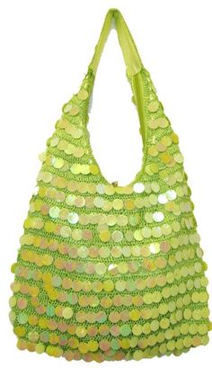 These purses are unique for the beach and summer events, and their designs are inspired by contemporary fashion and vintage looks. Summer Handbag, Aesthetic Bag, Sequin Bag, Summer Handbags, Summer Events, Looks Vintage, Beach Summer, Green Fashion, Contemporary Fashion