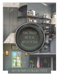 a collage of photos with the words, sw 7602 rock bottom and home collective