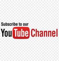 the youtube channel logo with text subs to our youtube channel png, transparent background