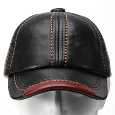 Cap Men Fashion, Mens Newsboy Hat, Style Baseball Cap, Leather Baseball Cap, Brown Coffee, Leather Hats, News Boy Hat, Leather Cap, Hat Shop