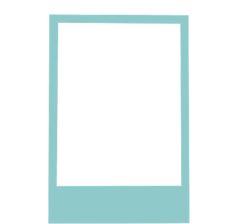 a white and blue photo frame on a white background