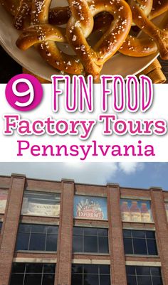 the top ten things to do in pennsylvania, including pretzels and other foods