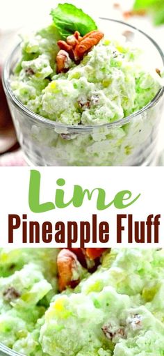 this lime pineapple fluff salad is so good and it's ready to be eaten