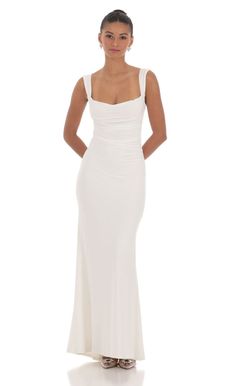 Back Sequin Butterfly Maxi Dress in White | LUCY IN THE SKY Pretty White Long Dress, Perfect White Dress, White Maxi Dress Formal, Long White Dress Elegant, White Long Dress Formal, White Grad Dresses, White Classy Dress, Grad Party Dress, White Grad Dress