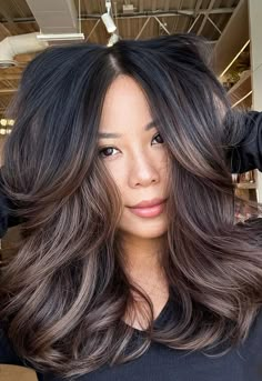 Coffee Bayalage Brunette, Dimensional Brunette Medium Length, Blended Dimensional Brunette, Dimensional Brunette Dark Short, Balayage In Dark Hair, Dark Brown Bayalage, Espresso Balayage, Dark Chocolate Balayage, Dimensional Brunette Dark