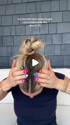 Curlyhair care  & Skincare on Instagram: "braided double knot bun 🤍 one of my favorite slick back looks of all time!! products used— Tangle teezer comb Dae hair styling cream prose hair brush hair ties goodyhair elastics #hairtok #hairhowto #hairstyle #hairtutorial #slickback #hairideas #hairinspo" Slick Back Looks, Hair Styling Cream, Knot Bun, Tangle Teezer, Graduation Hairstyles, Double Knot, Slick Back, Brush Hair, Slicked Back Hair