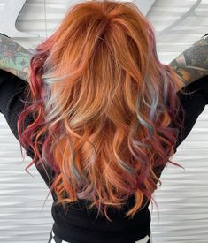 Hair Color Placement, Sunset Hair, Peekaboo Hair, Fall Hair Color Trends, Pulp Riot Hair, Pulp Riot, Strawberry Blonde Hair, Pretty Hair Color, Dye My Hair