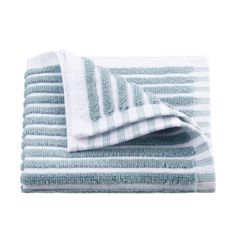 Bring versatile style to your bath with the reversible Sculpted Stripe Bath Towel. Made of an ultra-soft and absorbent blend of Cotton and Tencel Lyocell, wash up or dry off in skin-loving softness. The serene stripe soothes the eye and the touch. Even better, they coordinate with other bath essentials from the Martex Home collection for a complete makeover. Joss & Main Color: Light Blue Sculpted Stripe Light Blue | Size Bath Towel | AllModern Blue Bath Towels, Stripe Light, Striped Bath Towels, Blue Bath, Bath Essentials, Blue Towels, Striped Towels, Kitchen Linens, Joss And Main