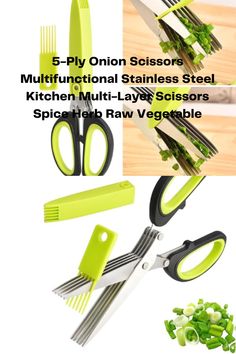 five - ply onion scissors multifunctional stainless steel kitchen multi - layer scissors