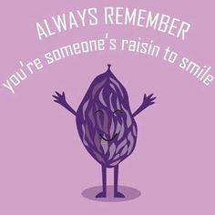 a purple poster with an image of a smiling eggplant