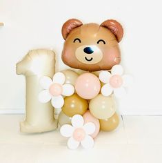 Teddy Bear Balloon Tower, Teddy Bear Balloon, Teddy Bear Birthday, Teddy Bear Picnic, Teddy Bear party, Teddy Bear Tea party, Teddy Bear Teddy Bear First Birthday Girl, Balloon Teddy Bear, Beary First Birthday, Birthday Teddy Bear, Teddy Bear Balloon, Baby Shower Oso