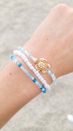 Summer Jewelry Beach, Preppy Bracelets, Surf Jewelry, Beachy Jewelry, Beach Bracelet, Turtle Bay, Turtle Bracelet