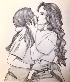 WLW and other gay things Drawing Of Lesbian Couple, Sketch Of Lesbian Couple, Cute Drawings Of Lesbian Couple, Lesbian Drawn Sketches Easy, Lesbian Sketching Spicy, Lesbian Couple Drawing Template, Two Person Talking Drawing, Lesbian Drawn Sketch, Lesbian Drawing Base