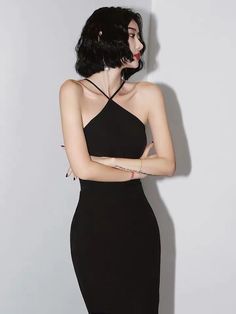 Name:Little evening dress, halter neck black dressMaterial:blendedColor:As shown in figure color or custom colorNeckline:halter neckBack details:backlessDress type:pencilFeatures:simple,daily dress&ltp&gtThis dress could be custom made, there are no extra cost to do custom size and color.</p>&ltbr/>&ltp&gt1, If the color is customized, please note the color & card number.</p>&ltbr/>&ltp&gt2,You can choose standard size or custom size . If dre Halter Black Dress Long, Halter Neck Cocktail Evening Dress, Black Backless Spaghetti Strap Dress For Prom, Black Spaghetti Straps Backless Dress For Prom, Black Spaghetti Strap Backless Prom Dress, Sleek Fitted Halter Neck Backless Dress, Black Halter Neck Evening Dress For Night Out, Black Fitted Halter Neck Dress, Black Mini Length Halter Top For Party