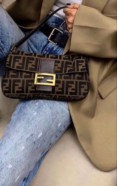 Fendi Bag Outfit, Vintage Fendi Bag, Vintage Designer Bags, Dr Shoes, Aesthetic Bags, A Better You, Bag Obsession, Vintage Fendi