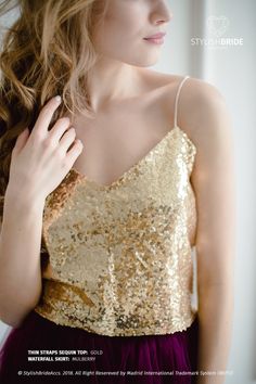 "Our short VIDEO clip about this new beautiful sequin tops here, please visit - https://youtu.be/2ywF_0X3pZ8 Gold Thin Straps Sequin top, Sleeveless party crop top, Gold engagement sequined top without sleeves, blouse plus size 100% real photos! Order top & tulle skirt - https://www.etsy.com/StylishBrideAccs/listing/610785025/gold-and-wine-sequin-bridesmaids-tulle ?!HOW TO ORDER?! All orders we made on order by individual measurements. You can select approximately sizes in drop down menu and Top Without Sleeves, Prom Gold, Bridesmaid Tulle, Peach Gown, Party Crop Tops, Gold Sequin Top, Tulle Skirt Black, Sequin Bridesmaid, Sequined Top