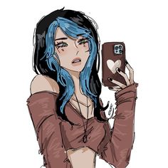 Half Up Half Down Anime Hair, Icons Soyboysel Pfp, Easy Digital Art Ideas, Ritzu Art, Y2k Girl Drawing, Soyboysel Icons, Y2k Art, Cocoppa Wallpaper, Emo Art