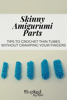 How To Crochet Skinny Amigurumi Parts | Hooked by Kati Amigurumi Safety Eyes, How To Crochet In The Round, Amigurumi Tips And Tricks, Amigurumi Techniques, Amigurumi Tips, Amigurumi Eyes, Crocheting Amigurumi, Kat Haken, Amigurumi For Beginners