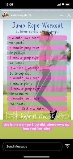 an iphone screen showing the workout program for jumping rope workouts, with text on it