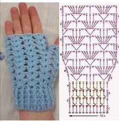 the crocheted fingerless gloves are designed to look like they have been made from yarn