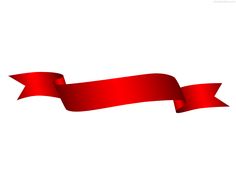 a red ribbon on a white background with space for your text or image to be added