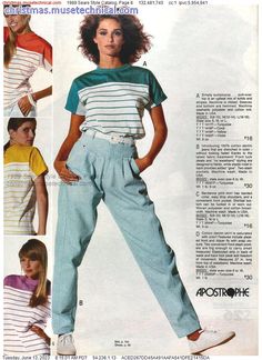 Late 80s Fashion, Retro Outfits 90s, 1980’s Fashion, Fashion 1980s, 80s Women, Fashion 80s, Balloon Pants, Solid And Striped