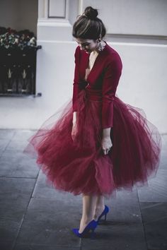 Burgundy TuTu Tulle Skirt for Women · dressydances · Online Store Powered by Storenvy Black Tulle Skirt Outfit, Trendy Taste, Tea Length Prom Dress, Tulle Skirts Outfit, Skirt Tulle, Tulle Skirt Black, Burgundy Skirt, V Neck Prom Dresses, Tulle Tutu Skirt