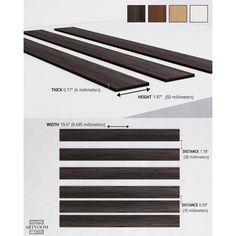 the measurements for different types of wood flooring