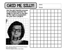 the grid me silly worksheet is shown with an image of a person's face