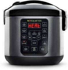 an electric pressure cooker with the timer on