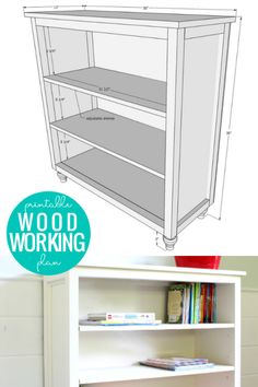 an easy diy bookcase makeover with woodworking plans for the top and bottom