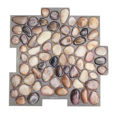 several different types of rocks are arranged in a pattern on a tile flooring design