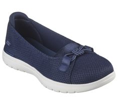 Stylish and versatile comfort combine in Skechers On-the-GO Flex - Peony. This skimmer style features a mesh upper with a knot detail, high-rebound Skechers Air-Cooled Goga Mat insole, and lightweight ULTRA GO cushioning. | Skechers Women's On-the-GO Flex - Peony Flats | Medium Width | Skechers Air-Cooled Goga Mat breathable insole with high-rebound cushioning | Lightweight, responsive ULTRA GO cushioning | Crafted with 100% vegan materials | Mesh upper with knot detail | Flexible traction outso Skechers Shoes Women, Dsw Shoes, Modest Clothing Women, Wide Shoes, Skechers Women, Crazy Shoes, Skechers Shoes, Casual Flats, Shoe Style