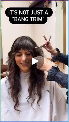 Bangs For Round Faces Long Hair, Blend Bangs Into Long Hair, Long Hair With Bangs Before And After, Blend Bangs Into Hair, Long Layer Hair With Bangs, Before And After With Bangs, Bottle Bangs Hair, Best Haircut For Air Drying, Shaggy 70s Bangs