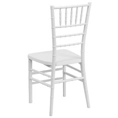 a white wooden chair on a white background