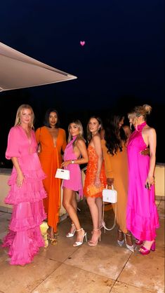 Catalina Wine Mixer Party Theme Outfit, Sunset Soiree Outfit, Sunset Color Dress Code, Orange And Pink Bachelorette Party Outfits, Sunset Night Bachelorette, Tiki Boat Outfit, Tequila Sunrise Aesthetic Outfit, Birthday Dinner Theme Outfits, Evening Yacht Party Outfit