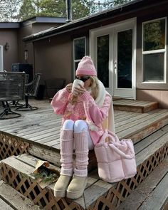 Cute Pink Girly Outfits, 2025 Outfit, Girly Winter Outfits, Pink Girly Outfits, Pink Outfits Aesthetic, Coquette Winter, Cold Outfit, California Winter