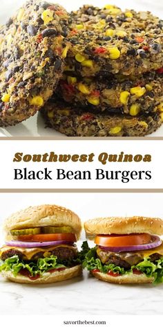 These hearty quinoa black bean burgers are just as at home on a toasted bun with your favorite toppings as they are topped with a poached egg for breakfast. They freeze well too, making them a perfect make-ahead meal for busy days. Simple, satisfying, and versatile… what more could you ask for?