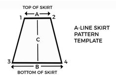 a line skirt pattern with the bottom section cut out to show how it is made