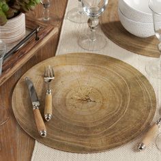 Set a lovely, natural table décor with these Wood Print Placemats that will also help protect your table against spills. The set includes four pieces, which beautifully resemble tree trunks. Their natural look makes them very easy to pair. Wood Placemats, Natural Table, Tree Trunks, Placemat Sets, Rustic Design, Natural Look, Table Mats, Memorable Gifts, Bath Accessories