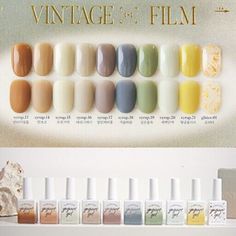 Yogurt Nail Vintage Film Syrup Gel 10 Colors Gel Nail Polish Set K-Beauty PRODUCT SPECIFICATIONS Capacity : 8ml x 10 Colors Country of Manufacture: South Korea [ Manual & Menu Language ]  We treat Korean Market Usage Items. So items have only Korean Manual & Menu Language. Please get in touch with us if you would like to know more details. [Shipping] Economy shipping  US / Asia : 11 ~ 24 working days  Other : 20 ~ 45 working days  Standard shipping  US / Asia : 9 ~ 19 working days  Other : 10 ~ 25 working days  Expedited shipping  US / Asia : 1 ~ 6 working days  Other : 5 ~ 12 working days  Please choose standard or expedited shipping if you want a tracking number. All orders will be shipped from South Korea by airmail. Please confirm that your address is correct. We only ship to the addre Korean Nail Polish, Nail Vintage, Korean Gel Polish, Gyaru Art, Korean Market, Nails Korean, Korean Nail, Cute Nail Polish, Korean Stuff