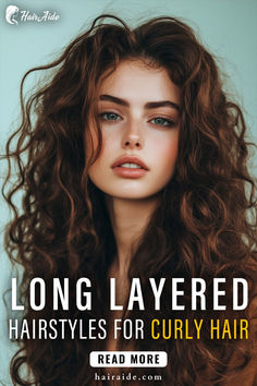 Discover 15 gorgeous long layered hairstyles for curly hair that add volume and movement! From soft layers to bold cuts, find the perfect style for your natural curls. Curly Hair Haircuts Long, Hair Layers Back, Haircuts Long Layers, Long Layers And Face Framing, Curly Hair Layers, Layers And Face Framing