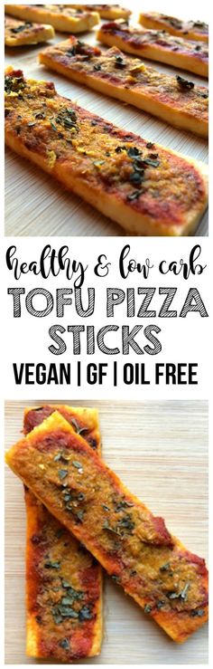 healthy and low carb tofu pizza sticks vegan i gf oil free