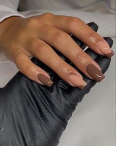 Brown Acrylic Nails, Gel Toe Nails, Milky Nails, Sassy Nails, Subtle Nails, Her Nails, Short Square Acrylic Nails, Cute Gel Nails