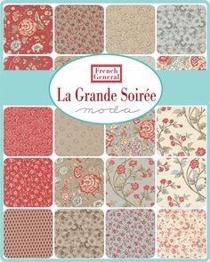 the french general la grande soiree collection is shown in many different colors and patterns