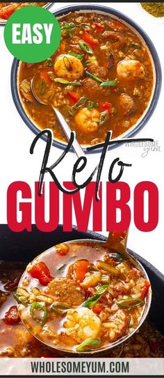 the cover of easy keto gumbo