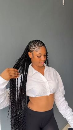 Latest Hair Braids, Cornrows Braids For Black Women, Quick Braids, Unique Braids, Feed In Braids Hairstyles, Goddess Braids Hairstyles, Box Braids Hairstyles For Black Women