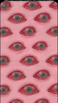 an eye pattern is shown in pink and grey colors, as well as the irises